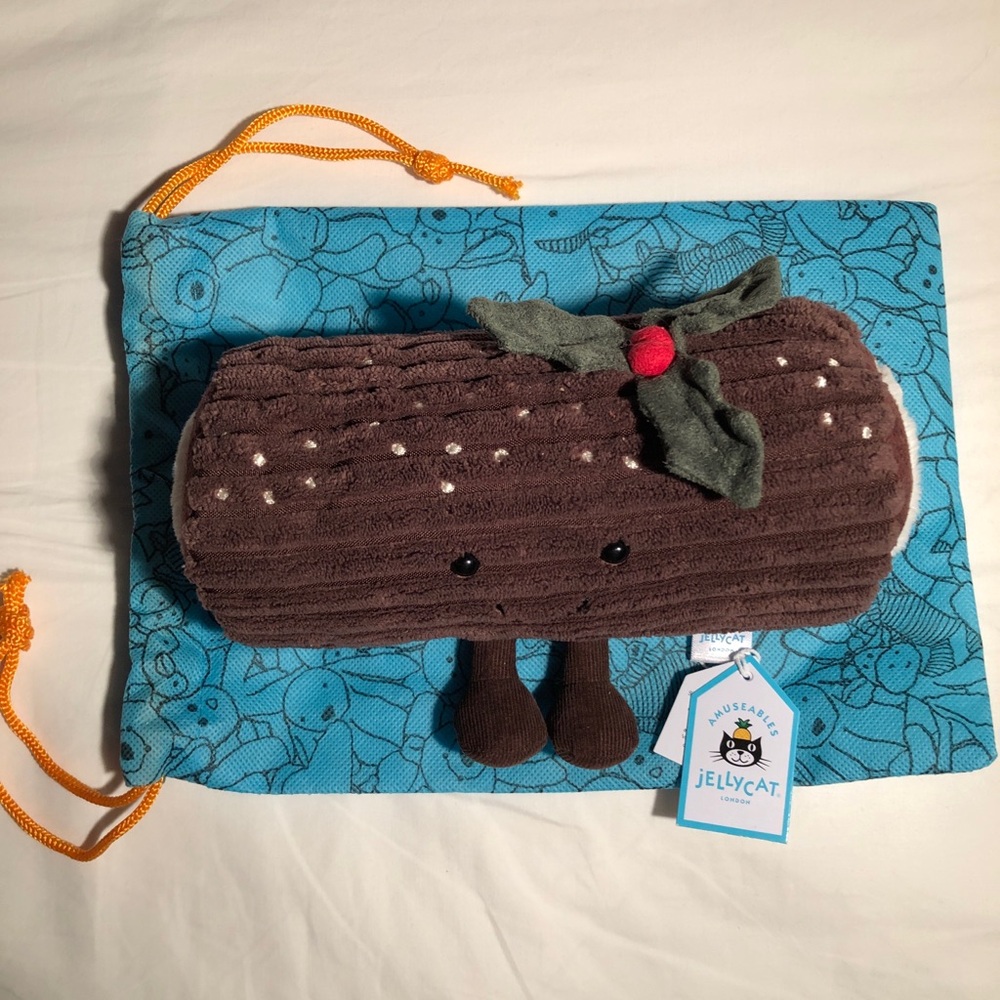 Jellycat Amuseable Yule Log - BNWT Rare Retired